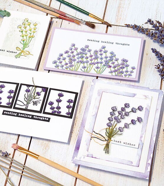 Hero Arts Clear Stamp Set Floral Bundle Lavender, , hi-res, image 2