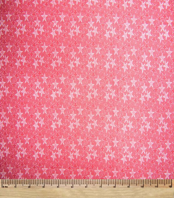 18" x 21" Red Stars Cotton Fabric Quarter 1pc, , hi-res, image 3