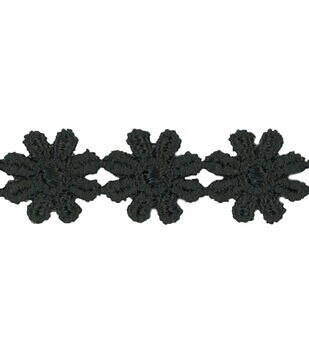 Wrights Feather Trim 3'' Black