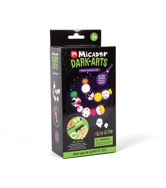 Micador 26ct Dark Arts Neon Glow Jewellery Kit, , hi-res, image 4