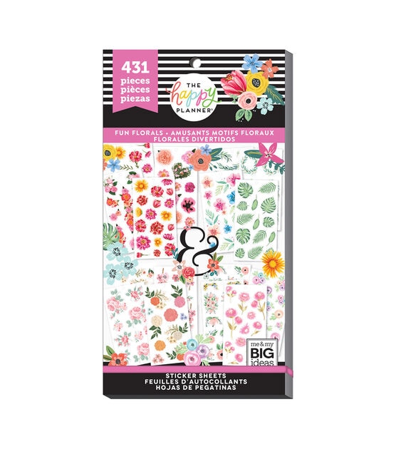 431pc Fun Floral Happy Planner Sticker Pack