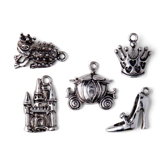 5ct Antique Silver Metal Fairy Princess Charms by hildie & jo, , hi-res, image 2