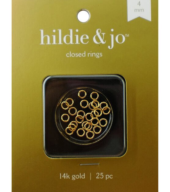 4mm Gold Plated Closed Jump Rings 25pk by hildie & jo