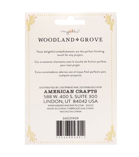American Crafts 4pc Maggie Holmes Woodland Grove Velvet Paper Clip, , hi-res, image 2