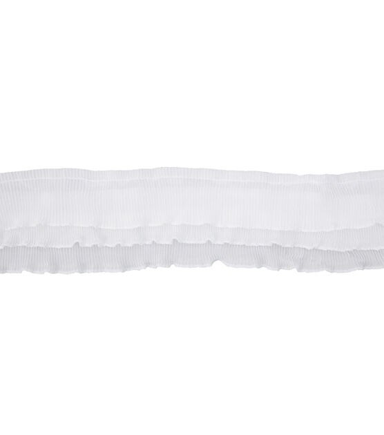 Ruffle White Lace Trim 3" x 6yds, , hi-res, image 4