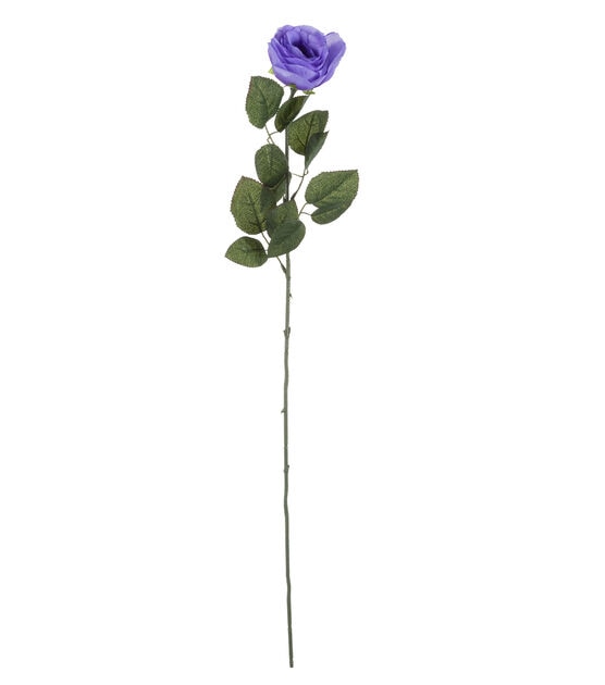 29.5" Purple Open Rose Stem by Bloom Room