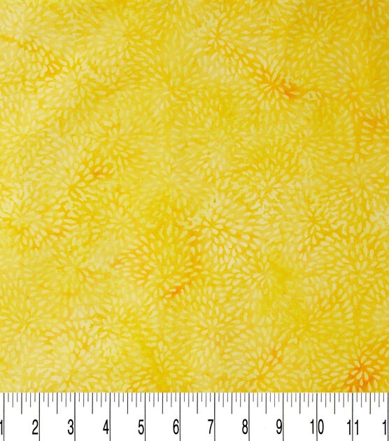 Yellow Bursts Batik Cotton Fabric | JOANN