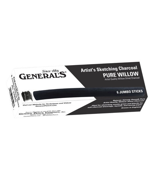 Artist Vine Charcoal Black 4 Charcoal Sticks for Drawing, Sketching, and  Fine Art