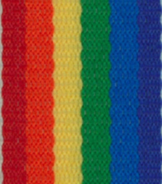 Offray 5/8" x 9' Rainbow Woven Stripes Grosgrain Ribbon, , hi-res, image 2