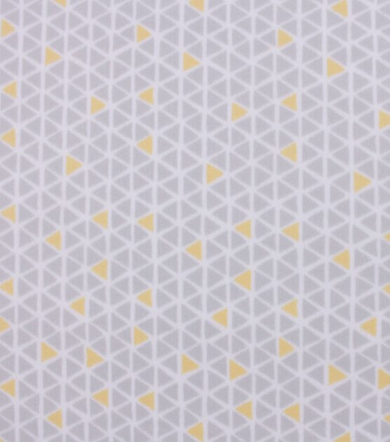 Blizzard Fleece Fabric Yellow and Gray Geo, , hi-res, image 2