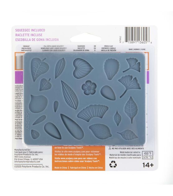Sculpey 6.5" x 4.5" Flowers Silicone Molds 2pc, , hi-res, image 2
