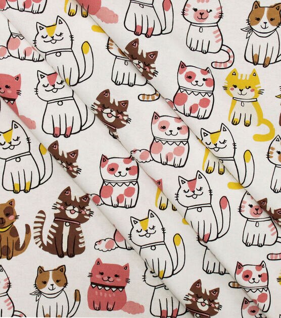 Cute Cats Super Snuggle Flannel Fabric, , hi-res, image 2