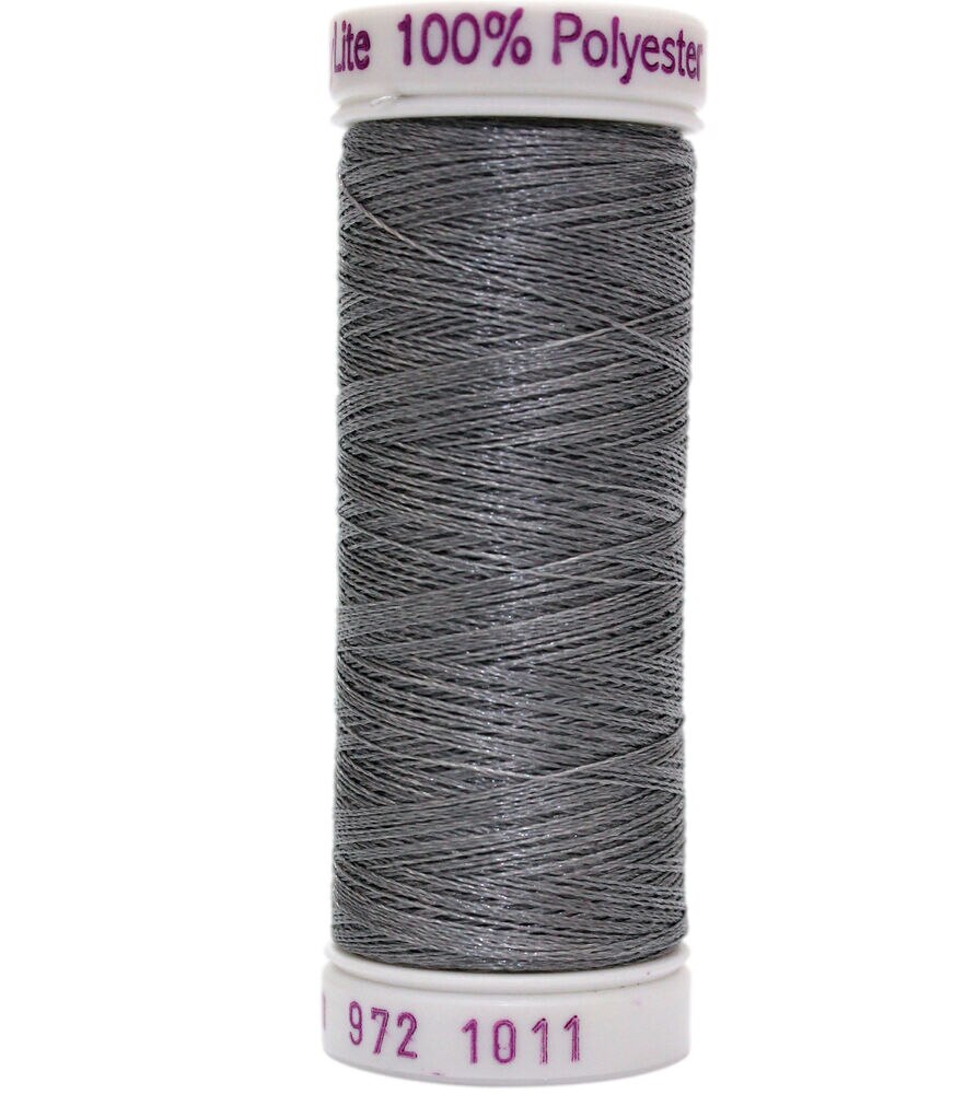 Sulky Polylite 60Wt 440Yd Thread, 1011 Steel Gray, swatch