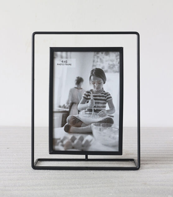 Innovative Home Creations 4" x 6" Black Metal Picture Frame