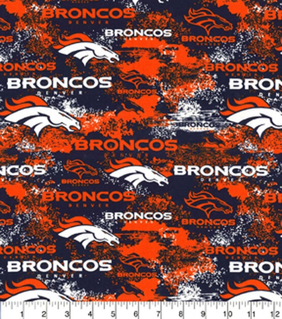 Fabric Traditions Denver Broncos Cotton Fabric Distressed