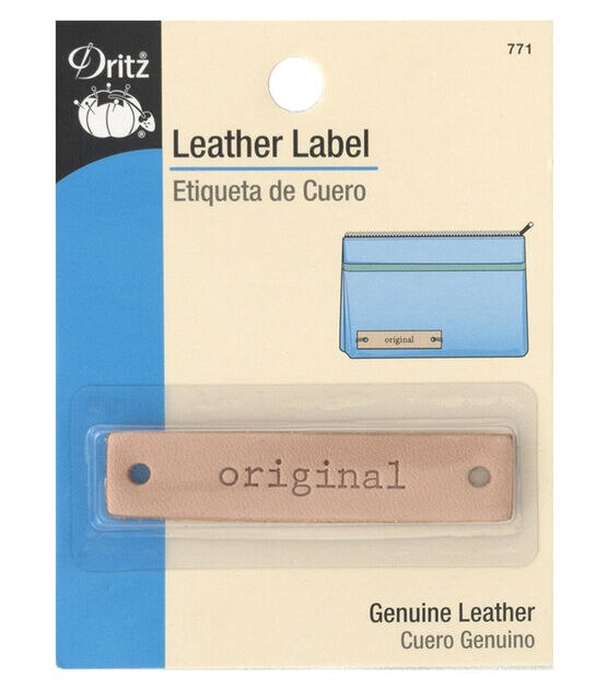 Dritz Leather Rectangle Label original