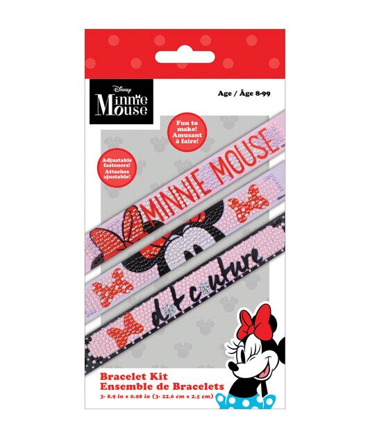 Camelot Dotz 9" x 1" Disney Minnie Mouse Couture Bracelet Kit 6ct, , hi-res, image 3