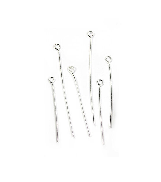 6pk Shiny Silver Metal Eye Pins by hildie & jo