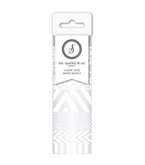 Ms. Sparkle & Co. 10 pk Washi Tapes White & Clear