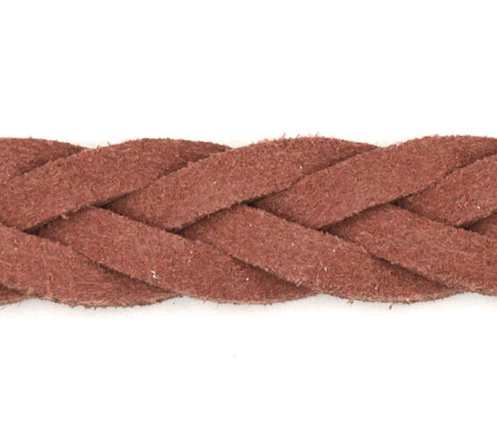 Simplicity Faux Leather Braided Trim 0.38'' Saddle