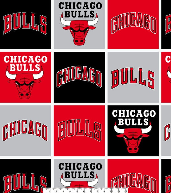 Chicago Bulls Fleece Fabric Block