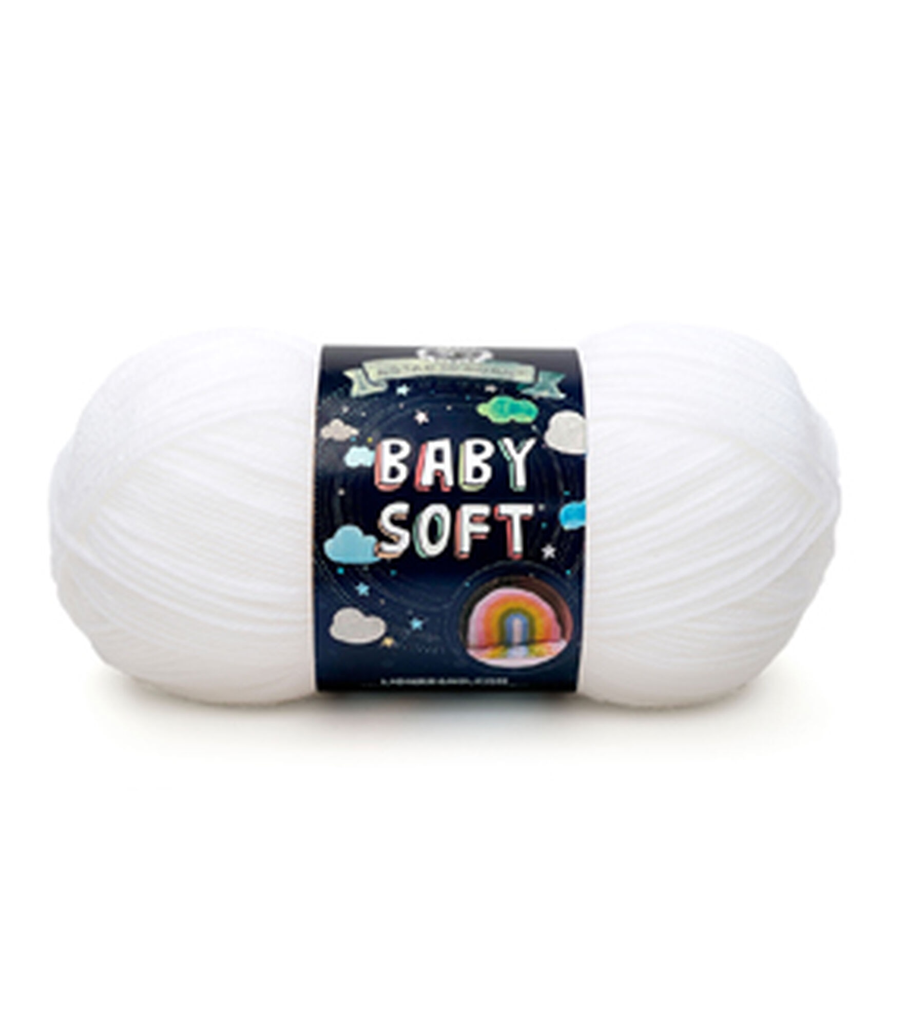 Lion Brand Baby Soft Light Weight Acrylic Blend Yarn, White, hi-res