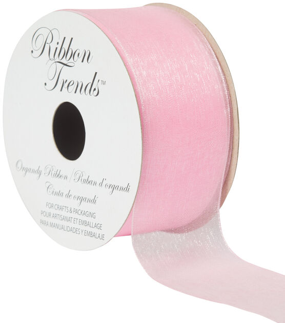 Ribbon Trends Organdy Ribbon 1.5'' Pink Solid