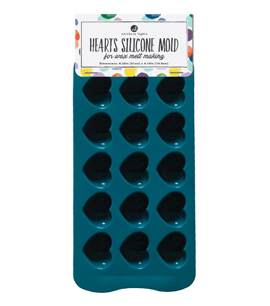 Northern Lights 15-cavity Heart Silicone Candle Making Mold