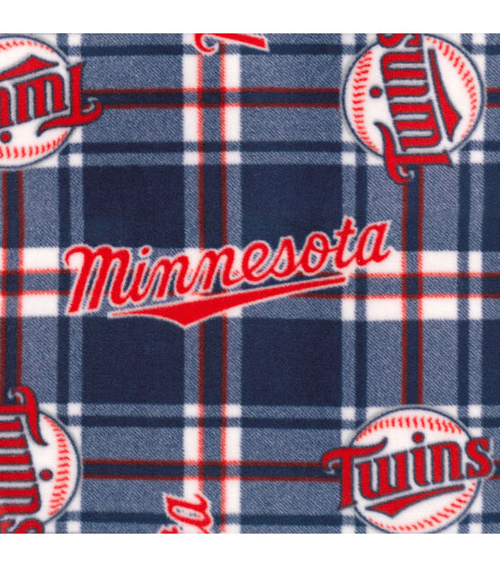 Fabric Traditions Minnesota Twins Fleece Fabric Plaid, , hi-res, image 2