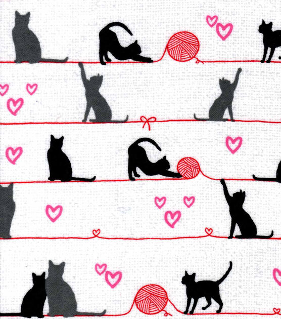 Playful Cats Super Snuggle Flannel Fabric
