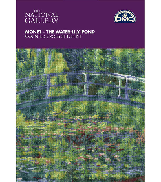 DMC 12" x 11" Monet's Water Lily Pond Cross Stitch Kit, , hi-res, image 3