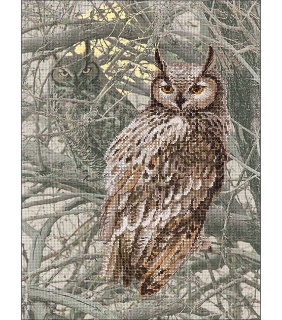 RIOLIS 12" x 16" Eagle Owl Counted Cross Stitch Kit, , hi-res, image 2