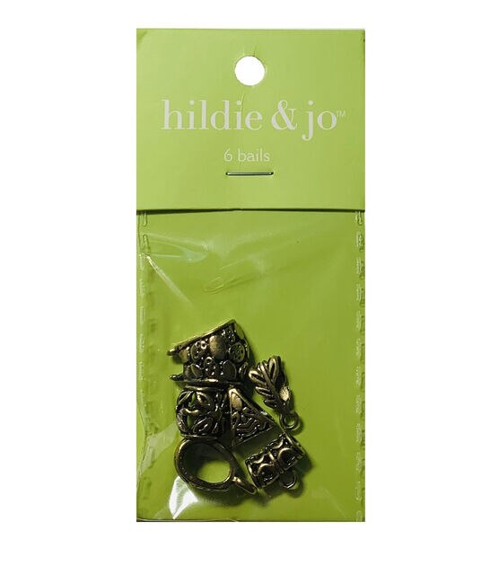 6ct Antique Gold Decorative Metal Bails by hildie & jo