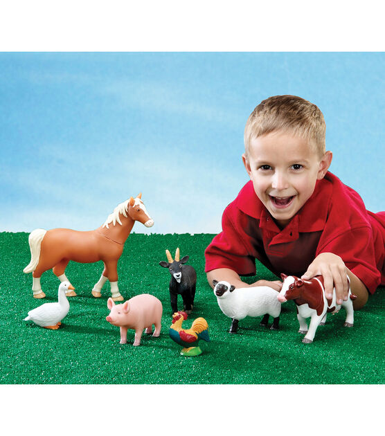 Learning Resources 7ct Jumbo Farm Animals Kit, , hi-res, image 4