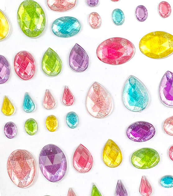 Park Lane Chunky Teardrop Gems Brights 45pc, , hi-res, image 2