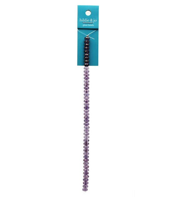 7" Lilac Round Polished Lumi Bead Strand by hildie & jo