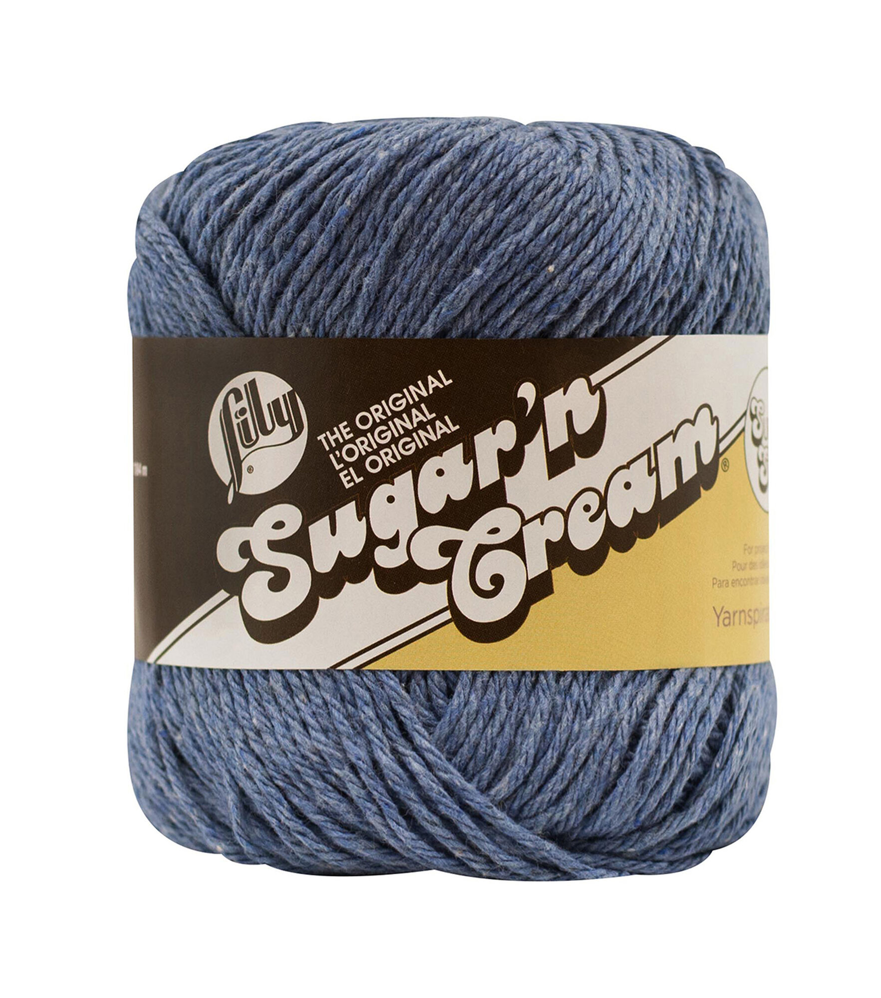 Lily Sugar'n Cream Super Size Worsted Cotton Yarn, Solid Blue Jeans, hi-res
