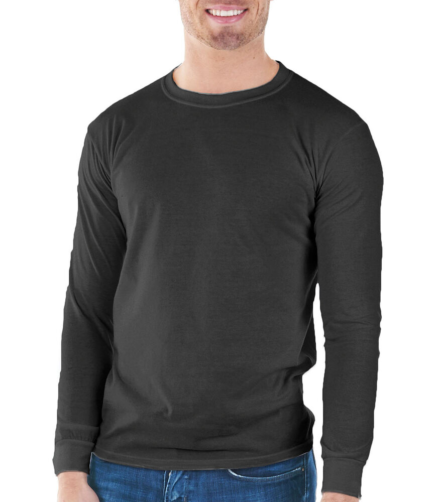 Gildan Adult Long Sleeve T-Shirt, Black, swatch