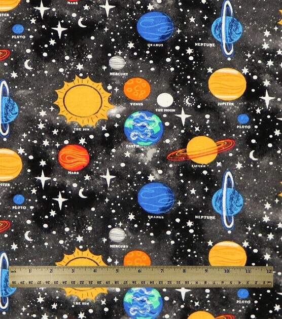 Solar System Names Super Snuggle Flannel Fabric, , hi-res, image 3