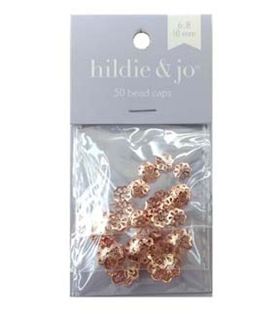 52ct Rose Gold Filigree Metal Bead Caps by hildie & jo