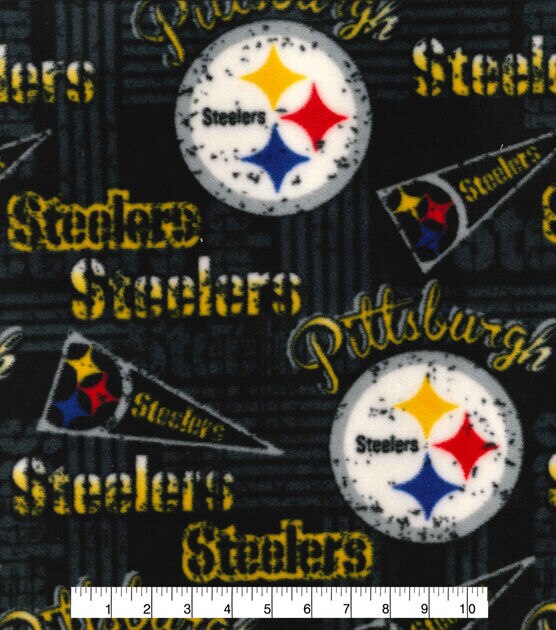 Fabric Traditions Pittsburgh Steelers Fleece Fabric Retro, , hi-res, image 2