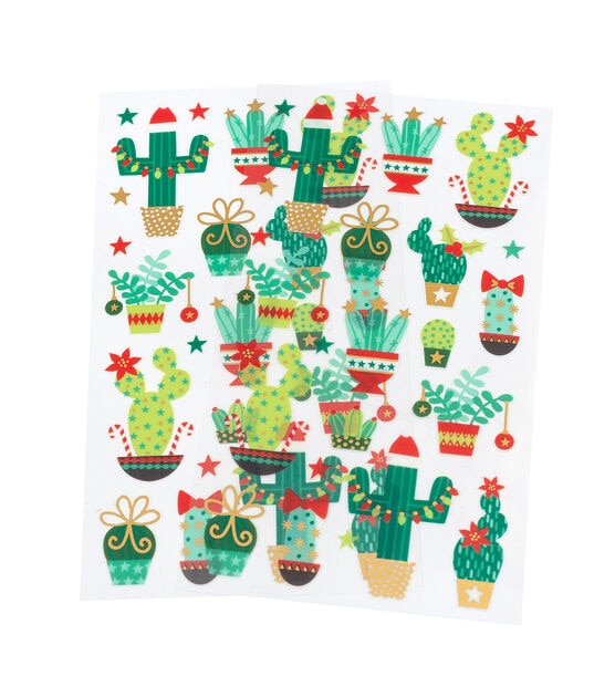 American Crafts Stickers Holiday Cacti, , hi-res, image 2