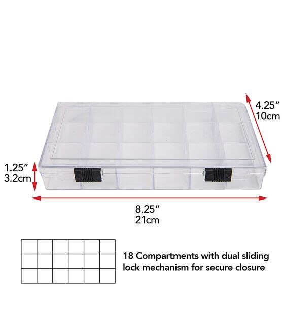 The Beadsmith Organizer Box With 18 Compartments, , hi-res, image 3