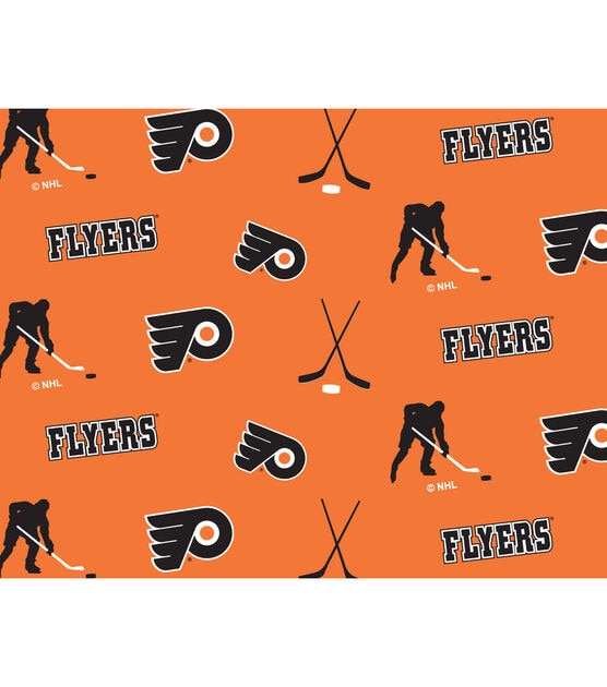 Philadelphia Flyers Fleece Fabric Tossed