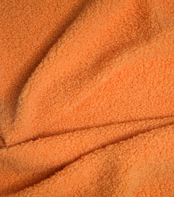 Halloween Orange Pumpkin Boucle Knit Fabric, , hi-res, image 3