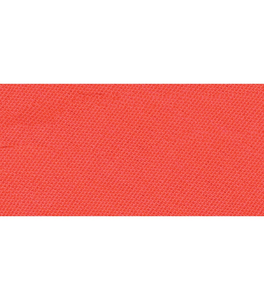 Wrights 7/8" x 3yd Double Fold Quilt Binding, Neon Red, swatch