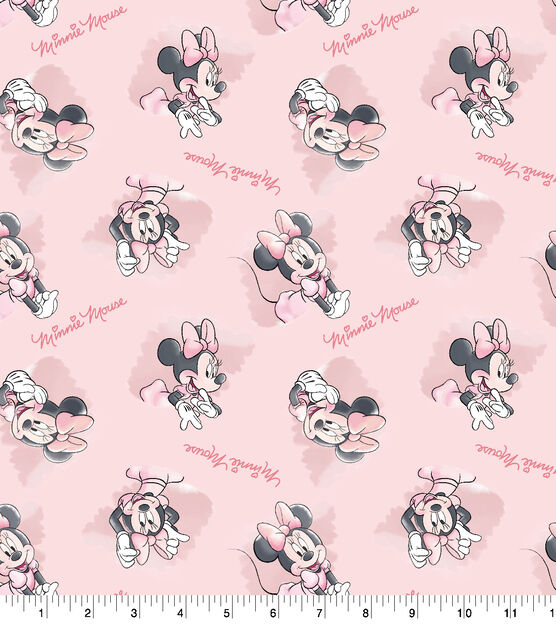 Disney Minnie So Sweet Badge Cotton Fabric