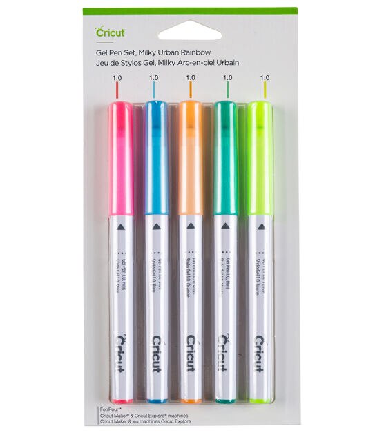 Cricut 1mm Milky Urban Rainbow Gel Pens 5ct