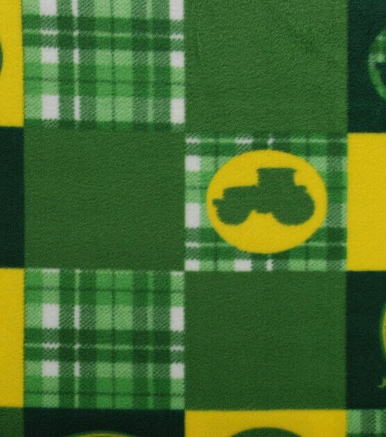 John Deere Fleece Fabric 58"-Tractor Patch