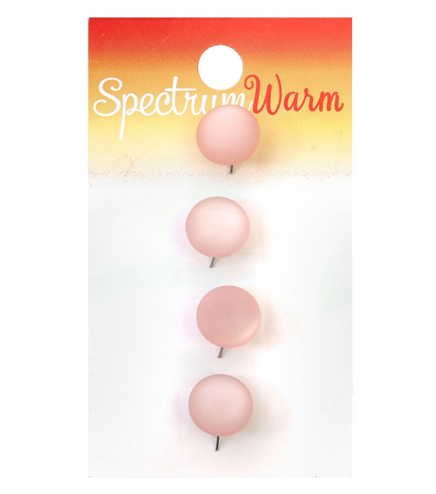 Spectrum Cool 7/16" Shank Buttons 4pk, Lightt Pink Round, swatch